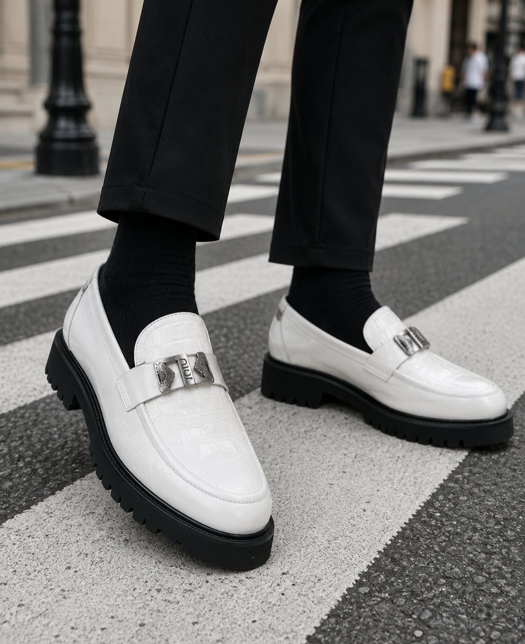 Mykonos Metal Buckle Loafers