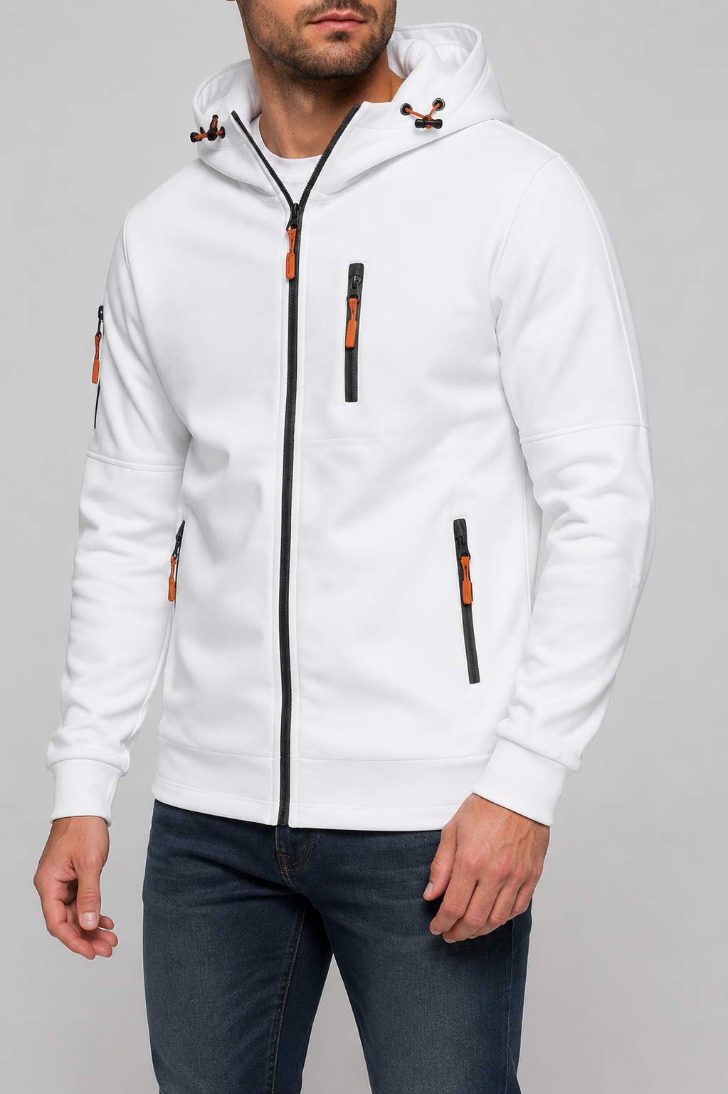 Perugia Multi-Pocket Zip-Up Hoodie