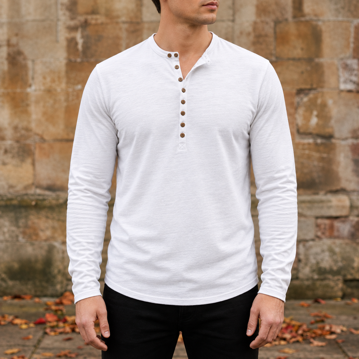 Kefalonia Long Sleeve Henley Shirt