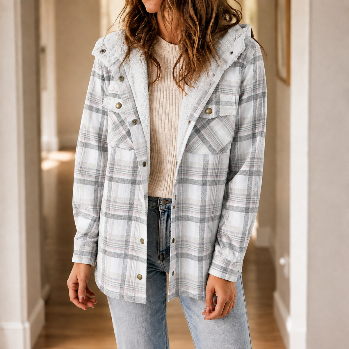 Sete Hooded Sherpa Shacket