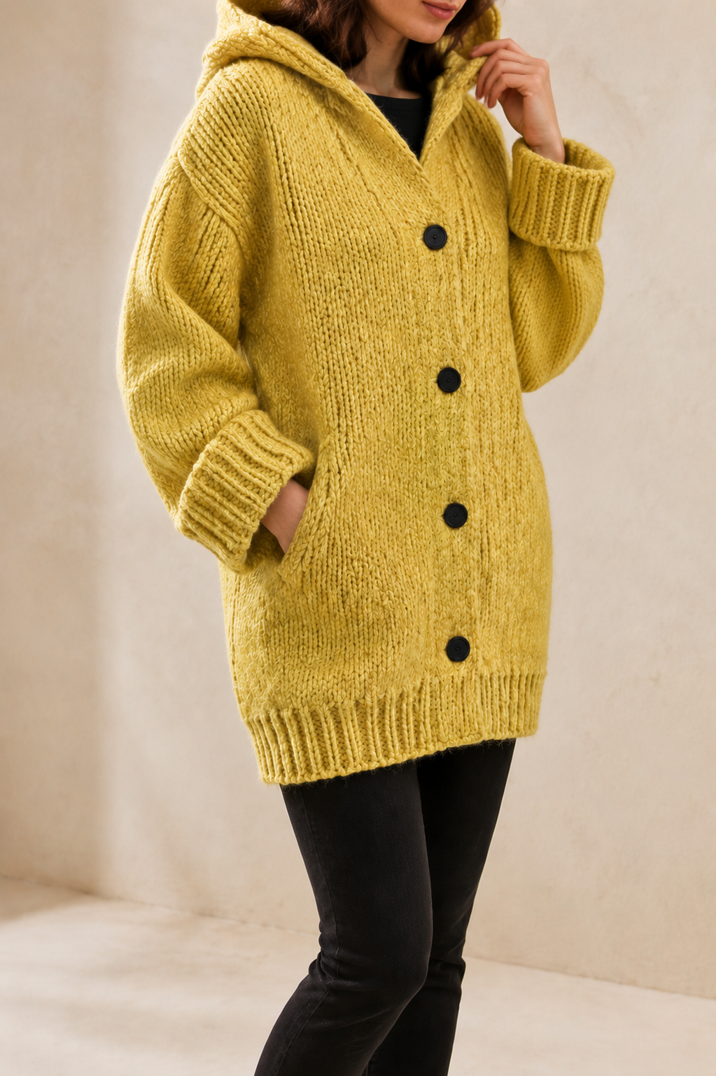 Cordoba Long Hooded Knit Cardigan